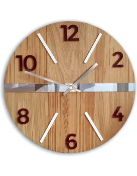 Nástěnné hodiny Oak Luxury hnědé