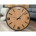 Dřevěné nástěnné hodiny Arabik 50 cm dub přírodní/černé