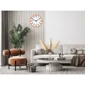 Nástěnné hodiny Oskar 30 cm bílé/oranžové
