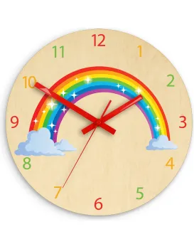 Dětské nástěnné hodiny Ami Duha 30 cm vícebarevné