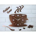 Nástěnné hodiny Coffee hnědé