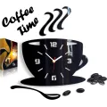 Nástěnné hodiny Coffee černé