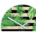 Nástěnné hodiny Tropical černo-zelené