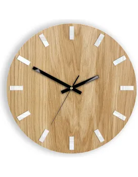 Nástěnné hodiny Simple Oak hnědé