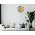 Dřevěné nástěnné hodiny Slim 33 cm černé/zelené/hnědé