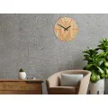 Dřevěné nástěnné hodiny Aksel 33 cm dub přírodní/oranžové