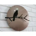 Nástěnné hodiny Bird šedo-černé