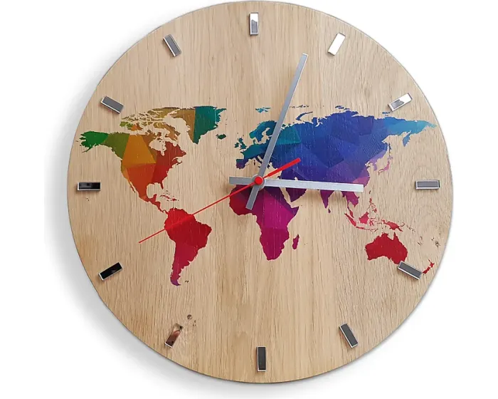 Nástěnné hodiny World Wood hnědé