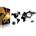 3D nalepovací hodiny Continents wenge