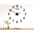 Nástěnné samolepící hodiny Amadeus Time 75 cm černé
