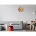 Dřevěné nástěnné hodiny Slim 33 cm černé/červené/hnědé