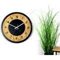 Dřevěné nástěnné hodiny Tokio 33 cm dub přírodní/černé