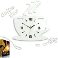 Nástěnné hodiny Coffee bílé