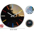 Nástěnné hodiny Colorfull 32 cm černé/barevné