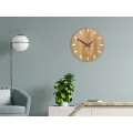 Nástěnné hodiny Simple Oak hnědo-fialové