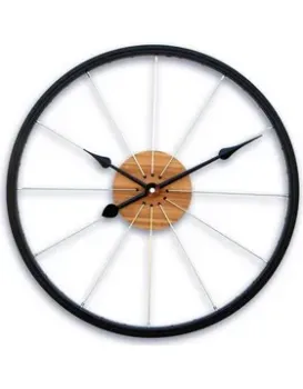 Nástěnné hodiny Bicycle 42 cm černé/hnědé