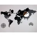 3D nalepovací hodiny Continents wenge