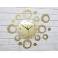 3D nalepovací hodiny Ring zlaté