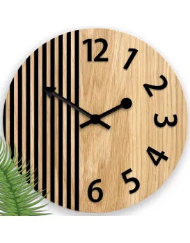 Dřevěné nástěnné hodiny Londyn 33 cm hnědé/černé