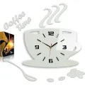 Nástěnné hodiny Coffee bílé