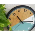 Dřevěné nástěnné hodiny Paris 33 cm modré/černé