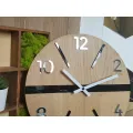 Dřevěné nástěnné hodiny King 33,5 cm dub přírodní