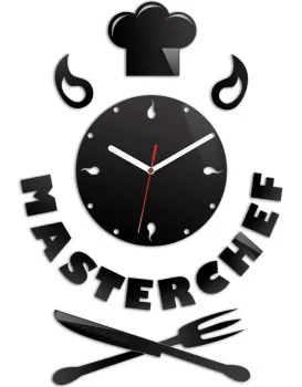 Nástěnné hodiny Master Chef černé