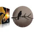 Nástěnné hodiny Bird šedo-černé