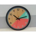 Dřevěné nástěnné hodiny Paris 33 cm korálové/černé