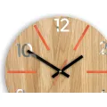 Dřevěné nástěnné hodiny Aksel 33 cm dub přírodní/oranžové