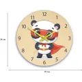 Dětské nástěnné hodiny Ami Panda hrdina 30 cm vícebarevné