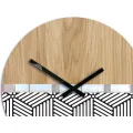 Dřevěné nástěnné hodiny Echo 33 cm dub přírodní/černé