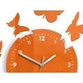 Nástěnné hodiny Motyle 28 cm oranžové