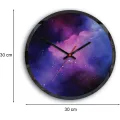 Nástěnné hodiny Galaxy fialové