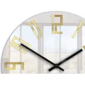 Nástěnné hodiny Slim Gold bílé