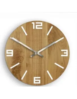 Dřevěné nástěnné hodiny Arabic 40 cm hnědé/stříbrné
