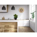 Dřevěné nástěnné hodiny Nordic 33 cm dub přírodní/bílé