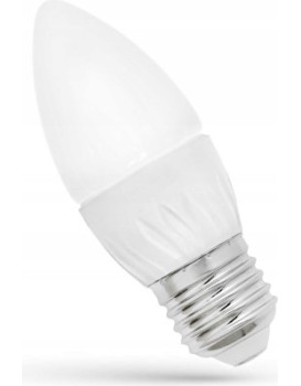 LED žárovka svíčka E-27 230V 6W studená bílá