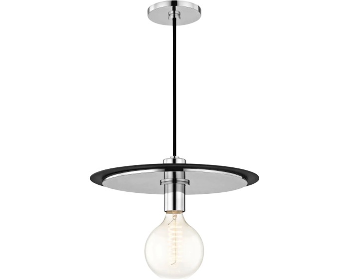Závěsná lampa La Belle XXXIII černá/stříbrná