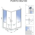 Sprchový kout Rea Punto 80x100 černý