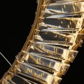 Křišťálový závěsný LED lustr APP1201-CP 50 cm zlatý/neutrální bílá