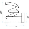 Nástěnná lampa APP830-W zlatá