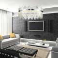Závěsný LED křišťálový lustr APP1516-CP60 stříbrný