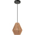 Závěsná lampa La Belle Boho I černá/hnědá