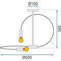Stropní svítidlo Lampa 4 APP1093-4C černé