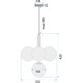 Závěsný lustr APP1574-5CP zlatý