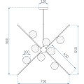 Závěsná lampa La Belle XXXVIII bílá/černá