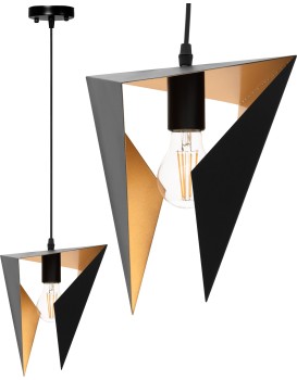 Geometrický lustr černý