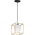 Závěsná lampa La Belle XVII zlatá/bílá