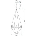 Visací stropní svítidlo DIAMENT APP767-3CP stříbrné